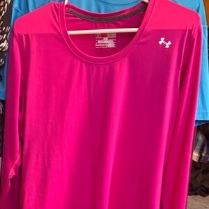 Under Armour Women's Bright Pink Long Sleeve Tee